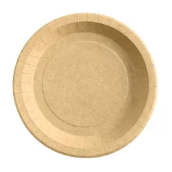 Platos Biodegradables de Cartón Kraft 18cm (50 Uds)