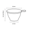 Tazas Café de Plástico PS Blancas 80 ml (18 Uds)