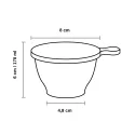 Tazas de Plástico Café con Leche PS Blancas 170 ml (50 Uds)
