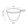 Tazas de Plástico Café con Leche PS Blancas 170 ml (50 Uds)