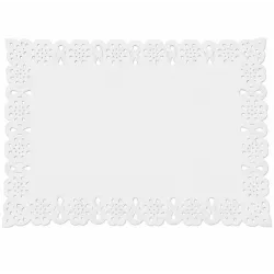 Blondas de Papel Blanco Rectangulares 29x41cm (100 Uds)