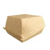 Cajas para Hamburguesas de Cartón Kraft 13x13x7,5cm (50 Uds)