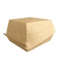 Cajas para Hamburguesas de Cartón Kraft 13x13x7,5cm (600 Uds)