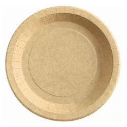 Platos Biodegradables de Cartón Kraft 22cm (50 Uds)