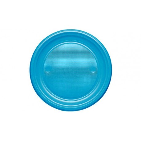 Platos de Plástico Azul Nube 20,5cm (10 Uds)