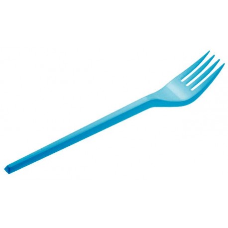 Tenedores de Plástico Azul Nube 16,5cm (15 Uds)