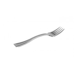 Mini Tenedores de Plástico Plata "No Metalizado" 10,7cm (50 Uds)