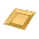 Platos de Plástico Cuadrados Dorados 17cm (4 Uds)