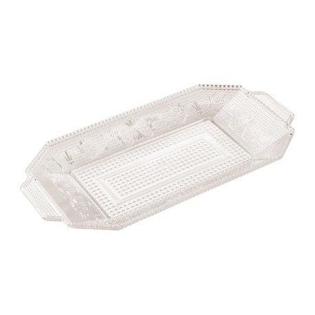 Bandeja de Plástico Reutilizable Transparente 28,5 x 14,5cm (1 Uds)