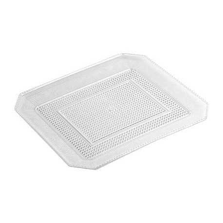 Bandeja de Plástico Reutilizable Transparente 28,5 x 14,5cm (1 Uds)