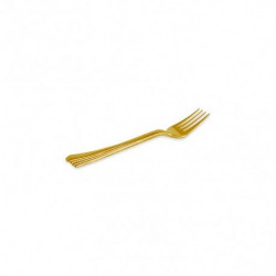 Mini Tenedores de Plástico Dorados 10cm (15 Uds)